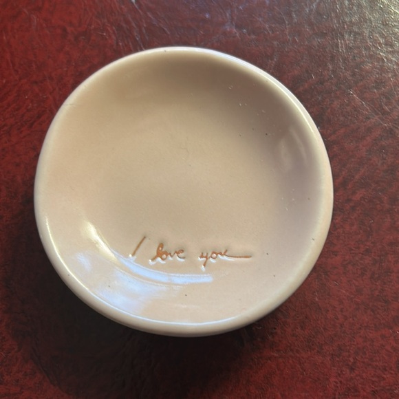 I Love You Ring + Trinket Dish Pink Small Spaces Windowsill Storage - Picture 2 of 6